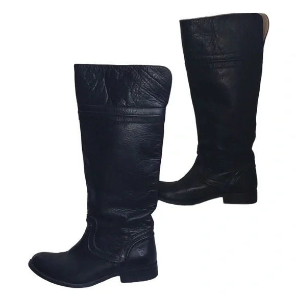 Frye Full Grain leather riding boots -Melissa Trapunto Size 6 B GUC - Picture 2 of 14